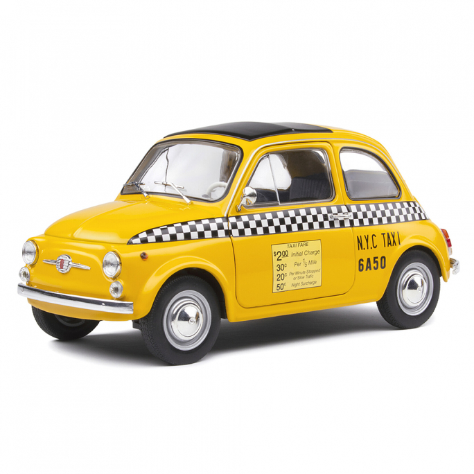Fiat 500, Taxi NYC, 1965 - SOLIDO S1801407 - 1/18