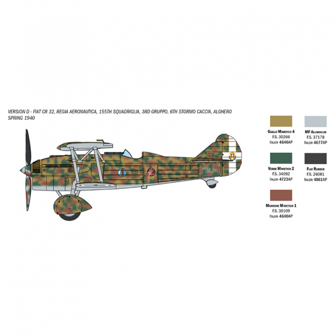 Avion Biplan CR32 Freccia - ITALERI 1438 - 1/72