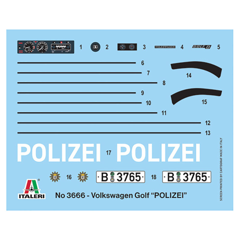 Golf 1 "Polizei" - ITALERI 3666 - 1/24