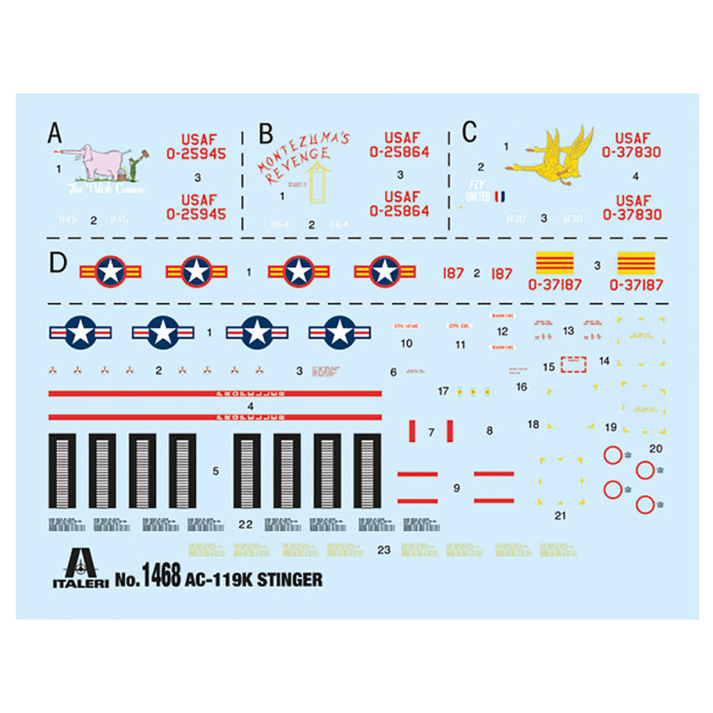 Fairchild "flying gunship" Stinger AC-119K - ITALERI 1468 - 1/72