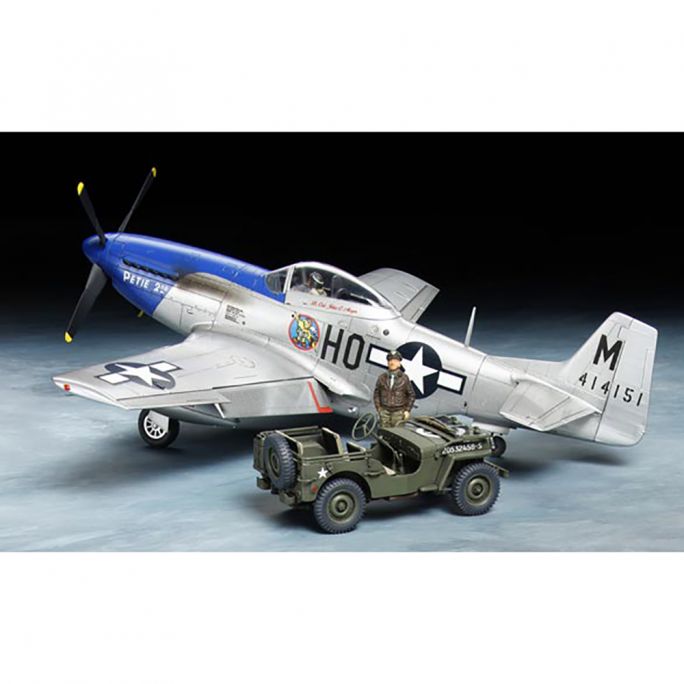 Combo P-51D Mustang et 1/4ton Light V - TAMIYA 25205 - 1/48