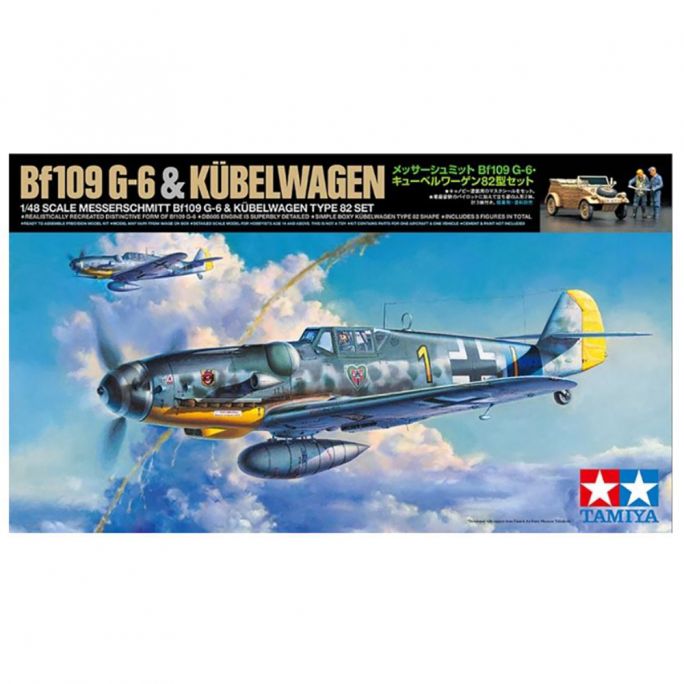 Combo Messerschmitt Bf109G-6 et la Kübelwagen Typ 82 - TAMIYA 25204 - 1/48