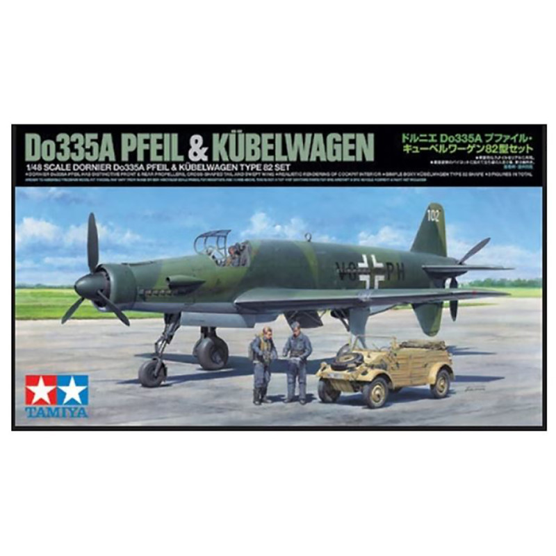 Combo Dornier Do335a Pfeil et la Kübelwagen Typ 82 - TAMIYA 25206 - 1/48