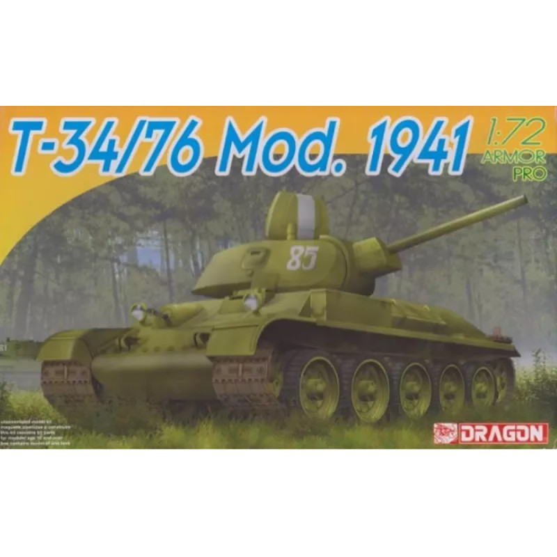 Tank, T-34/76 Modèle 1941 - DRAGON 7259 - 1/72