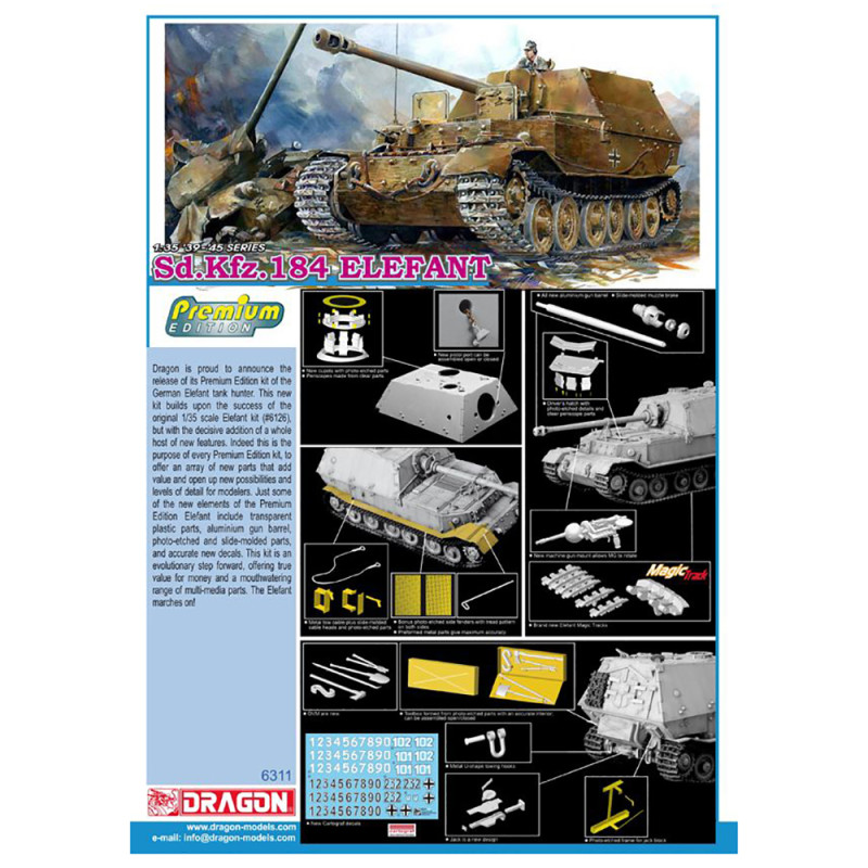 Tank, Sd.Kfz.184 Elefant Premium - DRAGON 6311 - 1/35