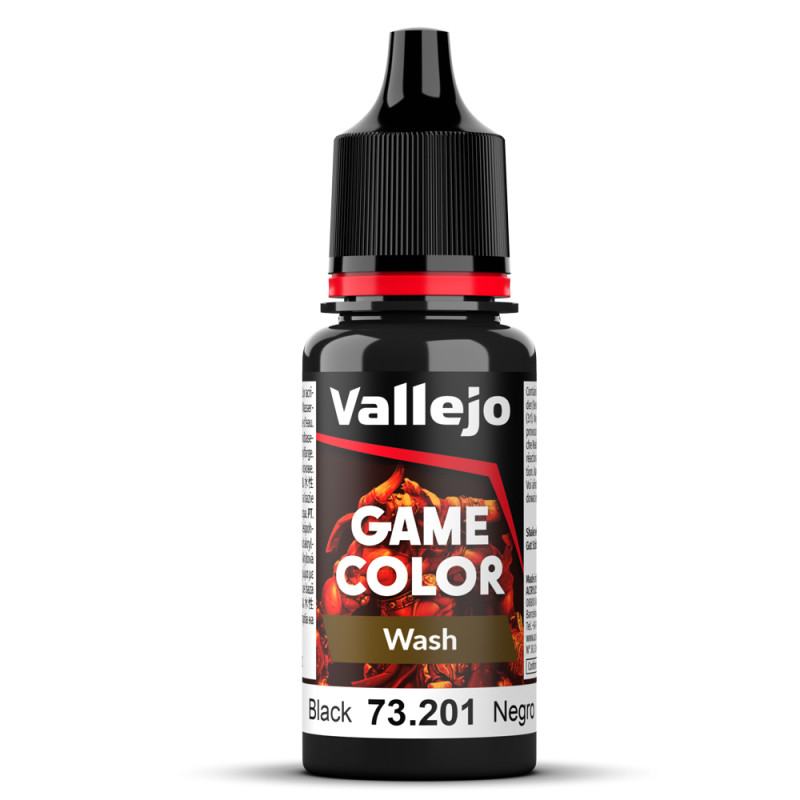 Peinture Acrylique, 17ml, Noir - VALLEJO 73201