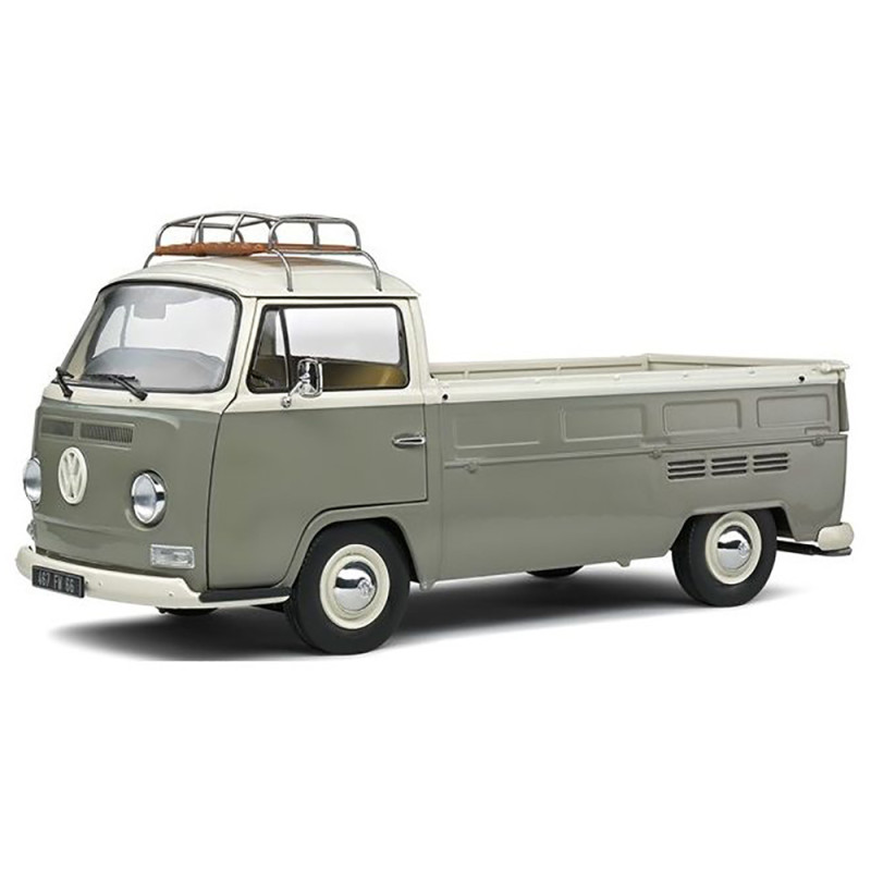 VW T2 Combi Bay Window Pick Up, Gris, 1968 - SOLIDO S1809402 - 1/18