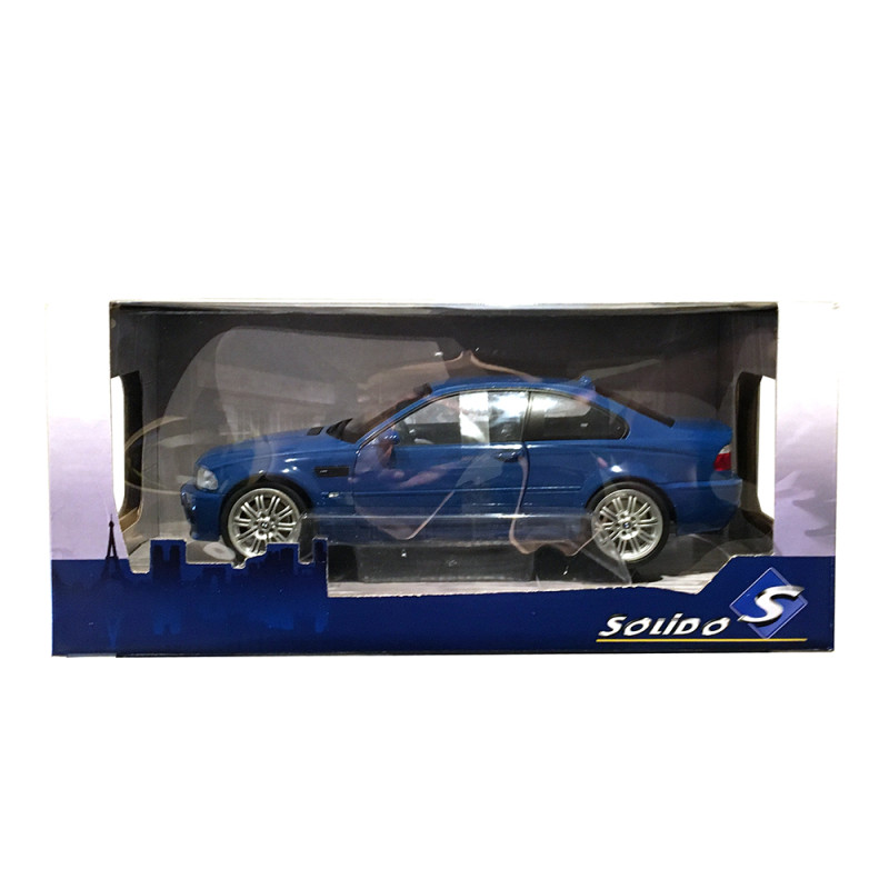 BMW E46 M3 Coupé, Laguna Blue, 2000 - SOLIDO S1806502 - 1/18