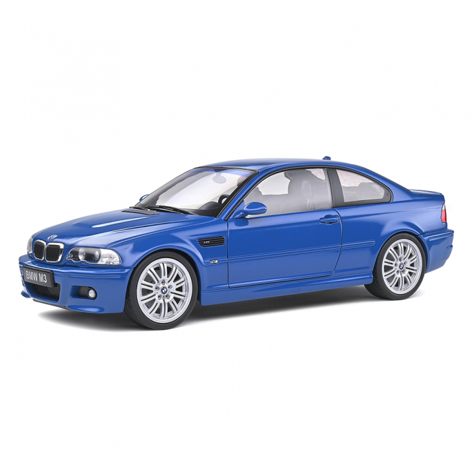 BMW E46 M3 Coupé, Laguna Blue, 2000 - SOLIDO S1806502 - 1/18