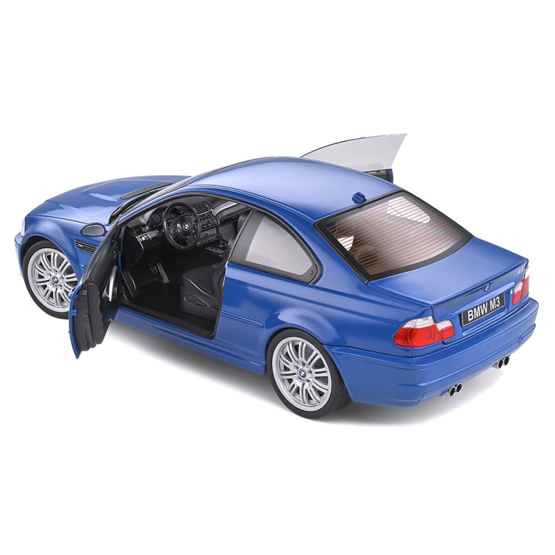 BMW E46 M3 Coupé, Laguna Blue, 2000 - SOLIDO S1806502 - 1/18