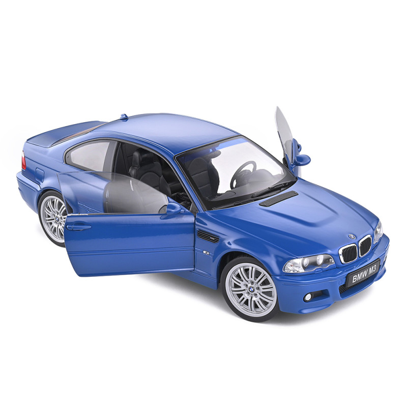 BMW E46 M3 Coupé, Laguna Blue, 2000 - SOLIDO S1806502 - 1/18