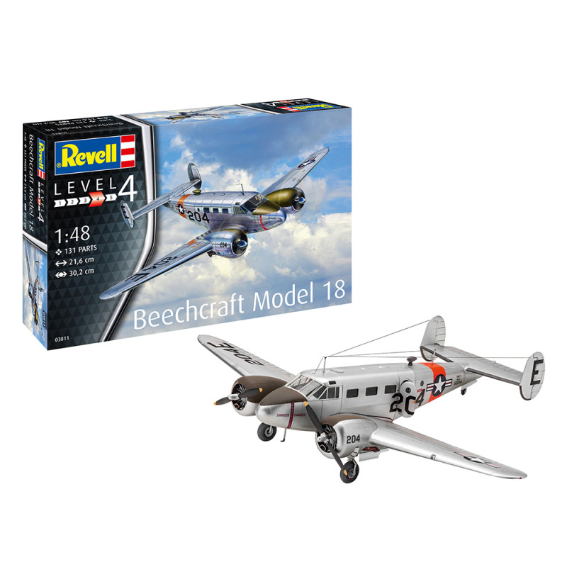 Monoplan bimoteur Beechcraft Modèle 18 "Twin Beech" - REVELL 3811 - 1/48