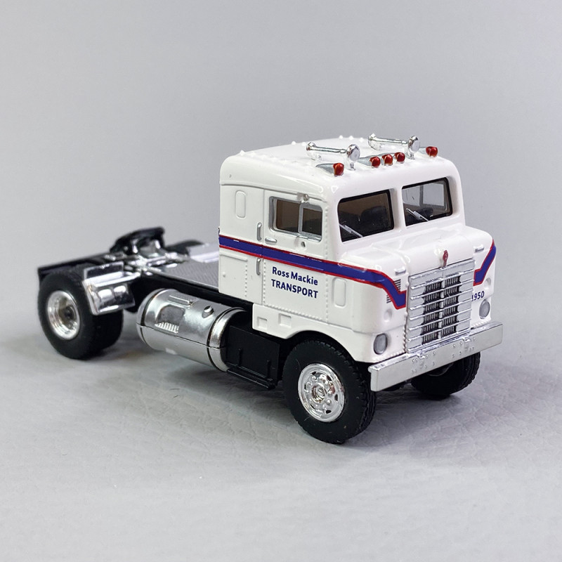 Camion Kenworth Bullnose, Blanc / Bleu - BREKINA 85951 - HO 1/87