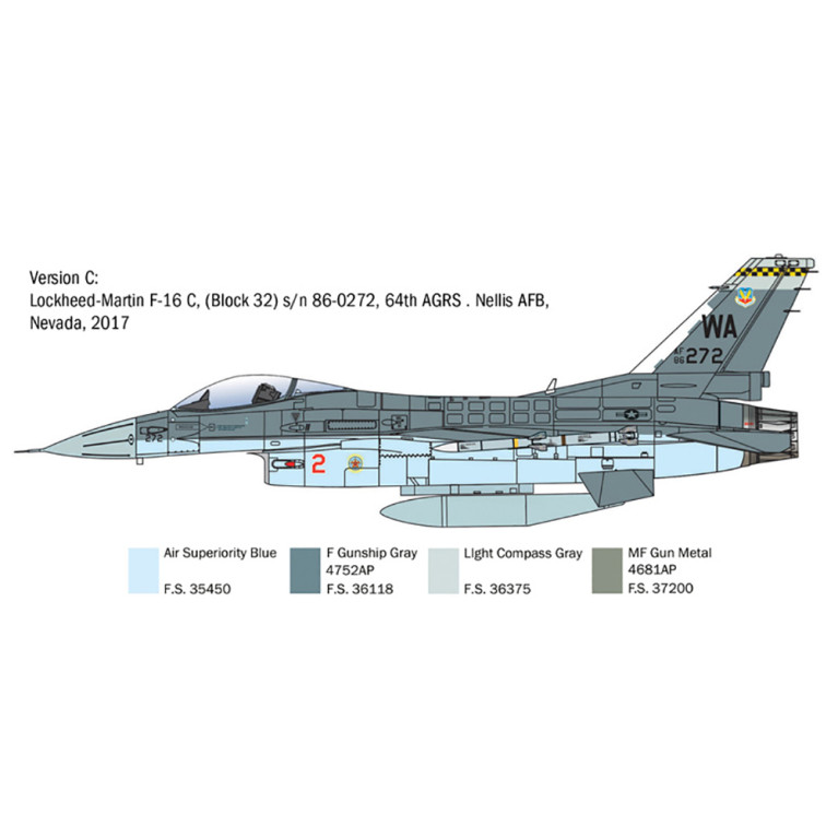 F-16C Fighting Falcon  - ITALERI 2825 - 1/48