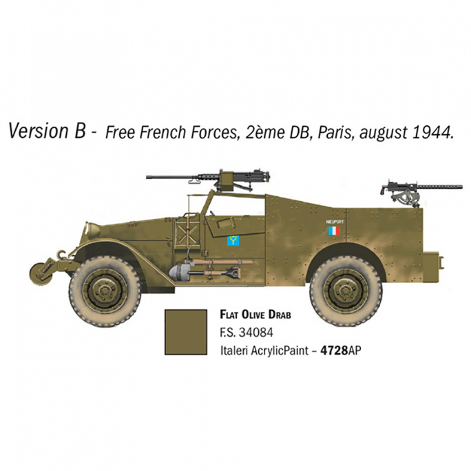 Véhicule de reconnaissance M3A1 - ITALERI 7063 - 1/72