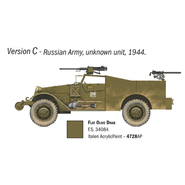 Véhicule de reconnaissance M3A1 - ITALERI 7063 - 1/72