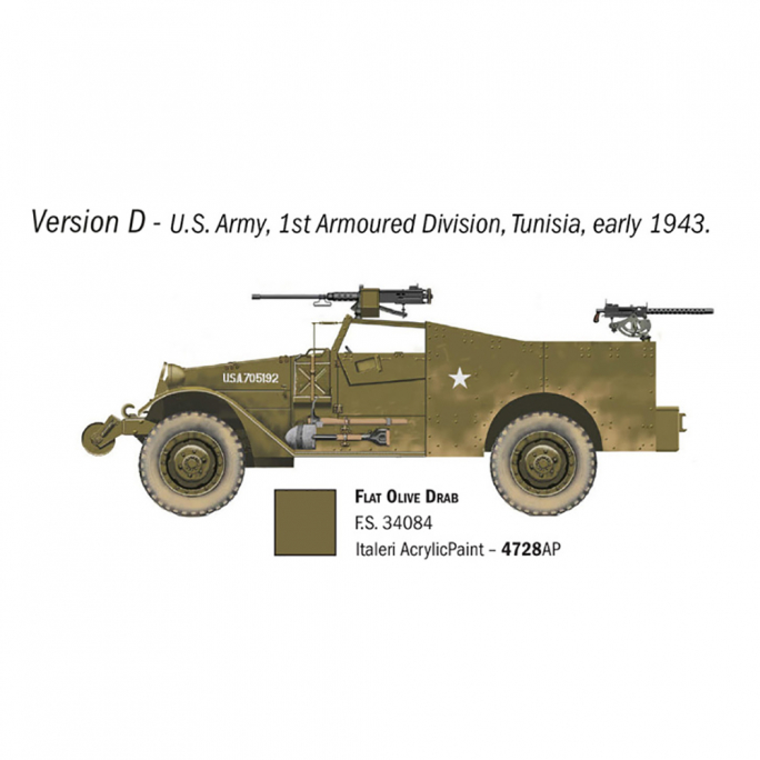 Véhicule de reconnaissance M3A1 - ITALERI 7063 - 1/72