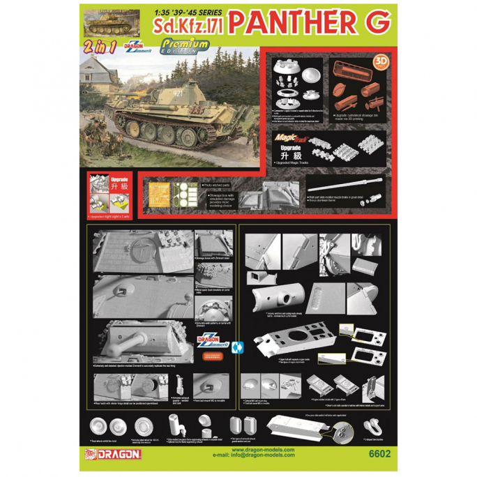 Char / Panzer Sd.kfz.171 Panther G - DRAGON 6602 - 1/35