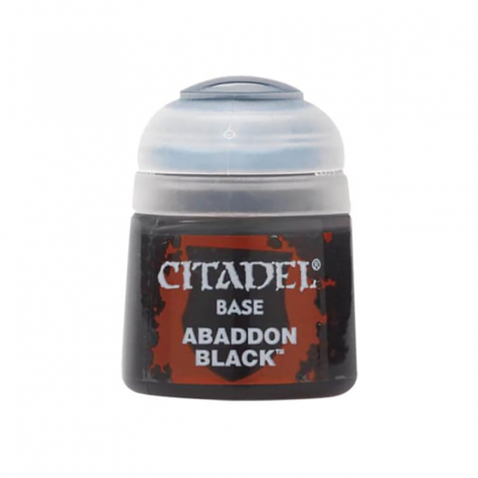 Peinture Base Abaddon Black, 12ml - CITADEL 21-25