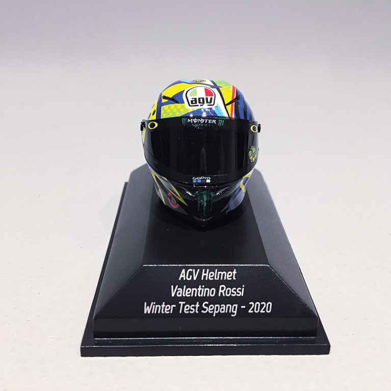 Casque Valentino Rossi Test Sepang 2020 - MINICHAMPS 399 200066 - 1/8