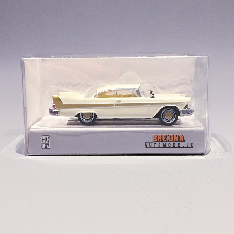 Plymouth Fury 1957 Blanc / Or - BREKINA 19677 - 1/87