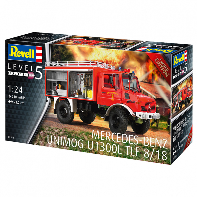 Camion de Pompiers Unimog U1300L TLF 8/18 - REVELL 7512 - 1/24