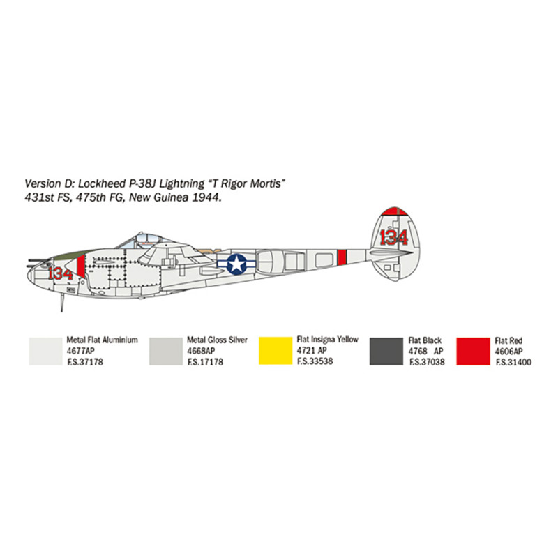 Chasseur P-38J Lightning - ITALERI 1446 - 1/72