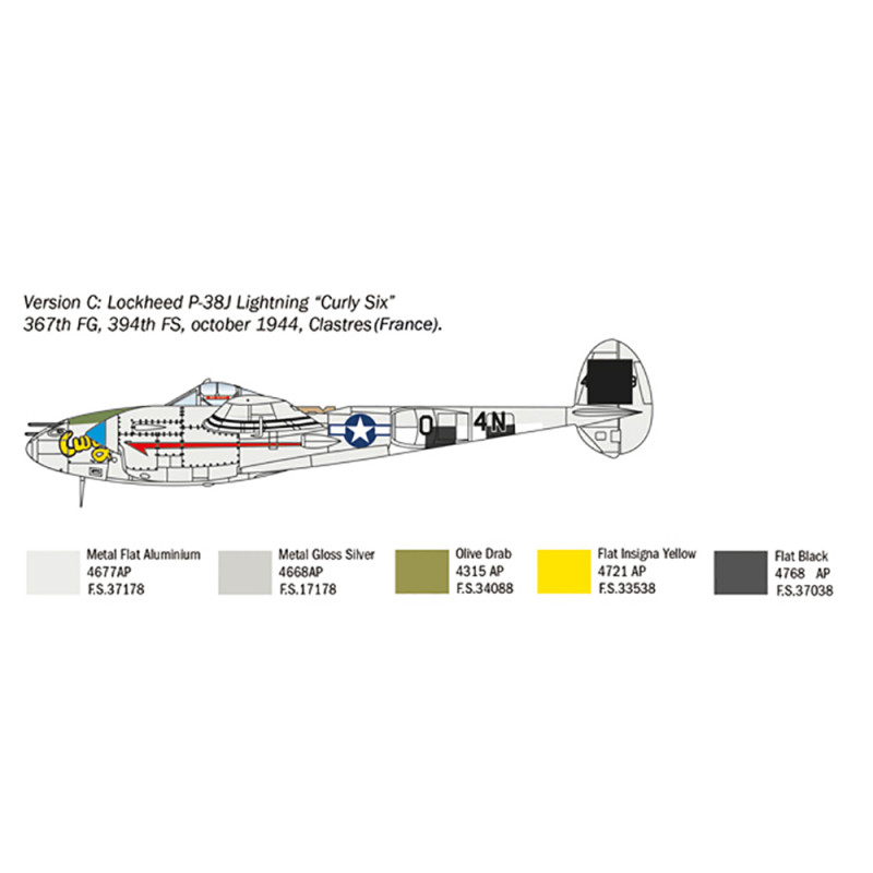 Chasseur P-38J Lightning - ITALERI 1446 - 1/72