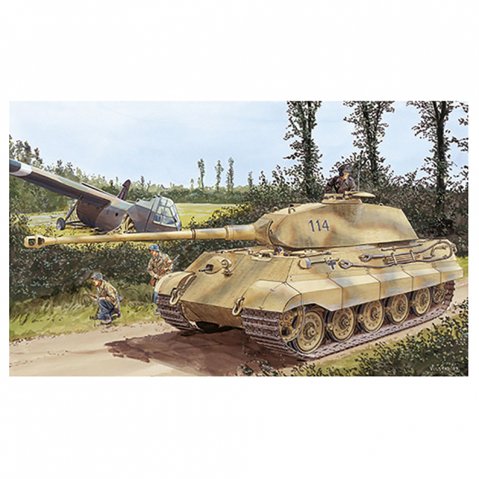 Tank, Sd.Kfz.182 Kingtiger Porsche Turret - DRAGON 7231 - 1/72