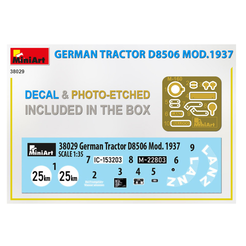 Tracteur Allemand D8506 MOD. 1937 - MINIART 38029 - 1/35