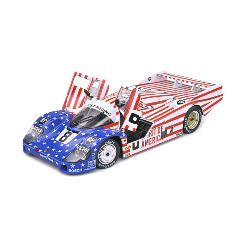 Porsche 956 LH, "Spirit of America", 24h du Mans 1986 - SOLIDO S1805503 - 1/18