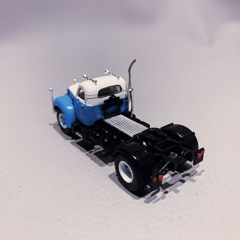 Camion tracteur, MACK B 61 Blanc Bleu - BREKINA 85976 - 1/87