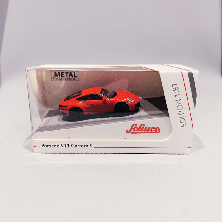Porsche 911 (992) Carrera S, Rouge - SCHUCO 452670400 - HO 1/87