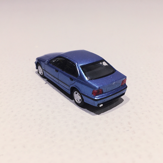 BMW M3 E36, 4p, Bleu métal - MINICHAMPS 870 020301 - 1/87