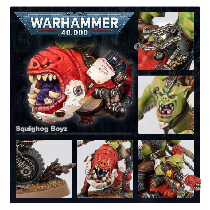 Warhammer 40,000 : Orks Boyz sur Squigliers - WARHAMMER 50-54