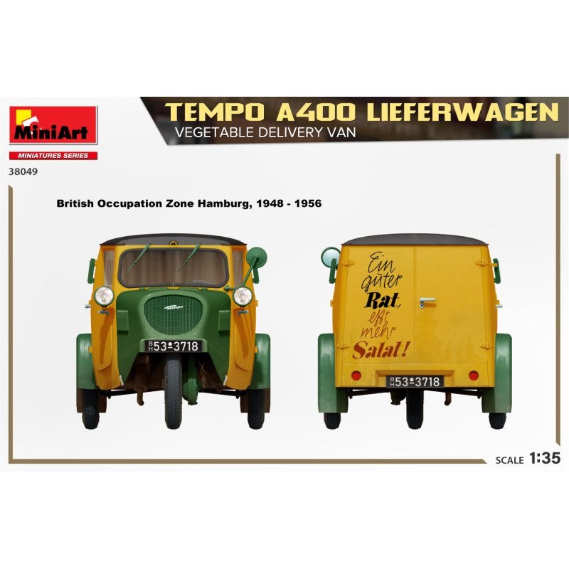 Camionnette de livraison, Tempo A400 - MINIART 38049 - 1/35