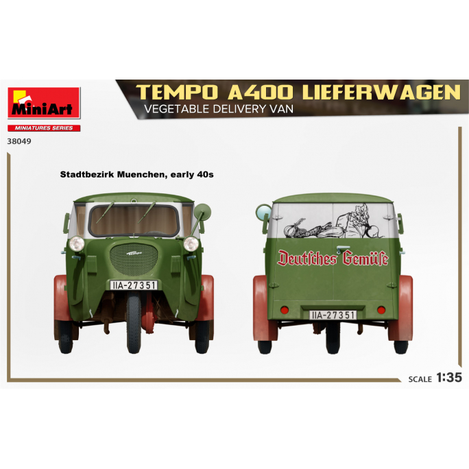 Camionnette de livraison, Tempo A400 - MINIART 38049 - 1/35