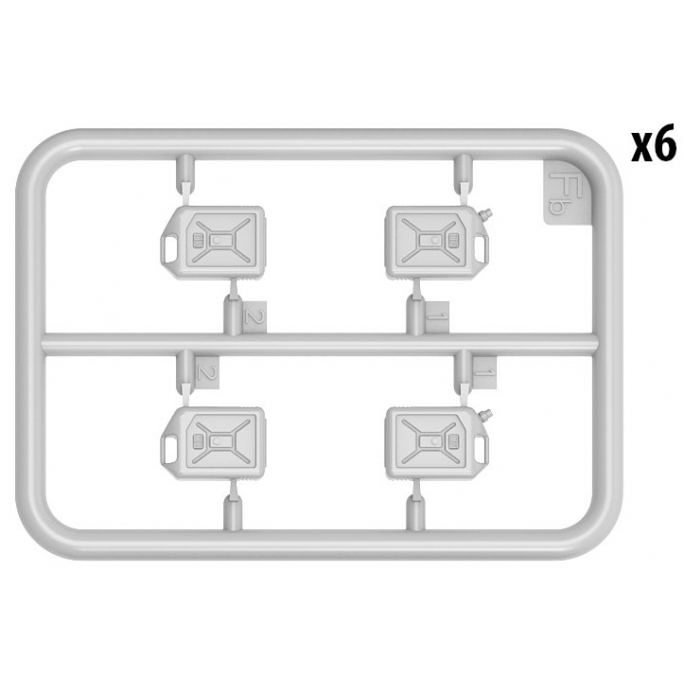 Bidons et Jerrycans en plastique (12 + 12) - MINIART 35590 - 1/35