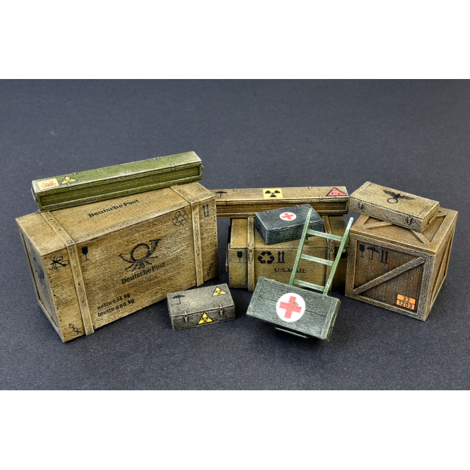 Set de caisses de transport en bois  - 1/35 - MINIART 35581