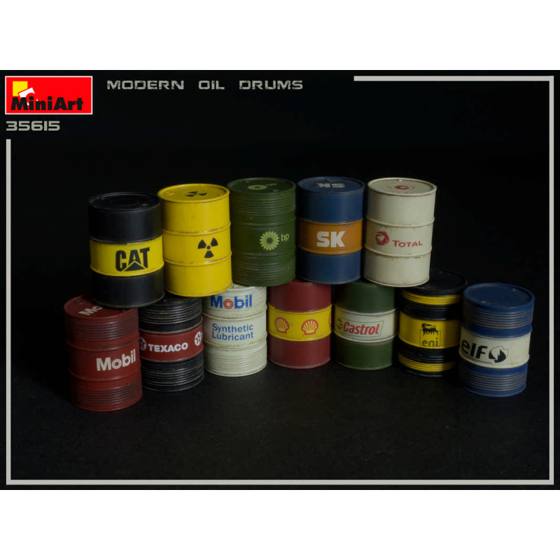 Bidons d'huile 200l  - 1/35 - MINIART 35615