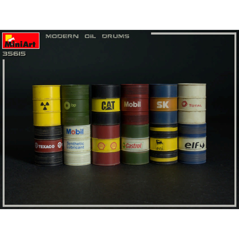 Bidons d'huile 200l  - 1/35 - MINIART 35615