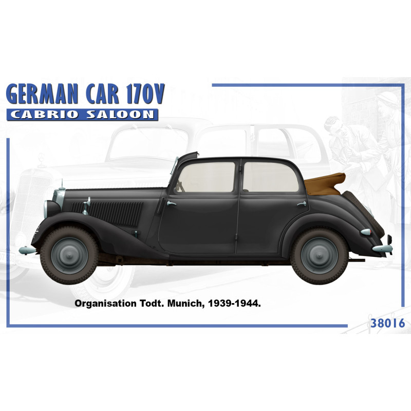 Voiture Allemande 170V cabrio saloon  - 1/35 - MINIART 38016