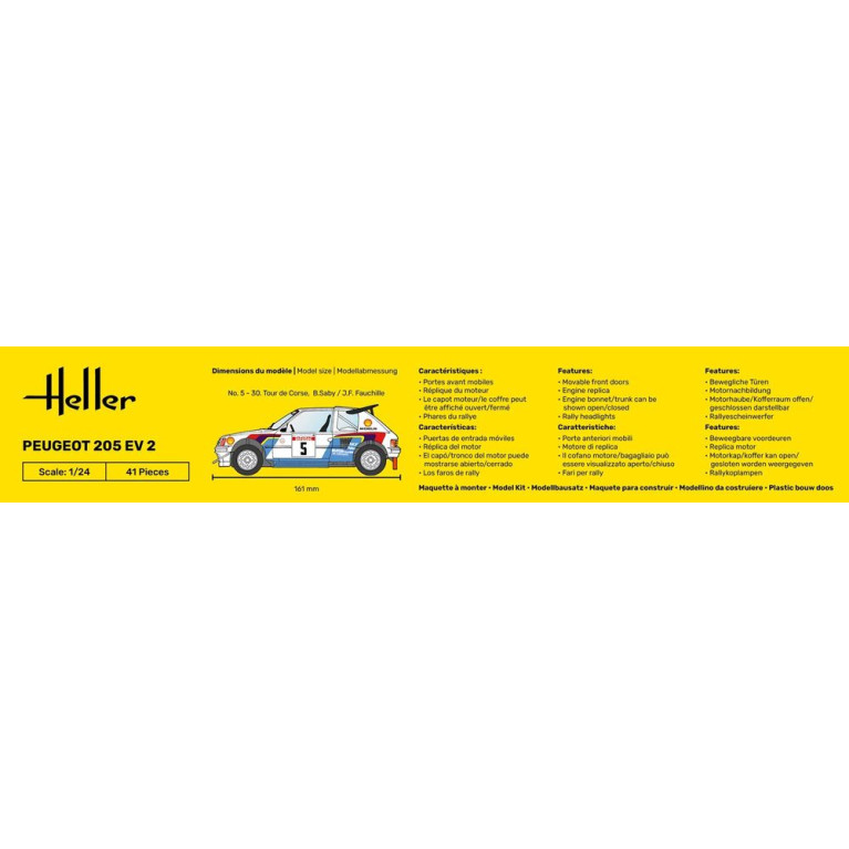 Peugeot 205 Turbo 16 Evo 2 1985 - HELLER 80716 - 1/24