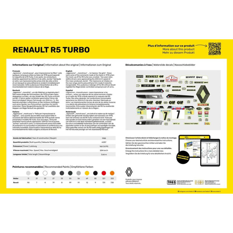 Renault 5 Turbo 1978 - HELLER 80717 - 1/24