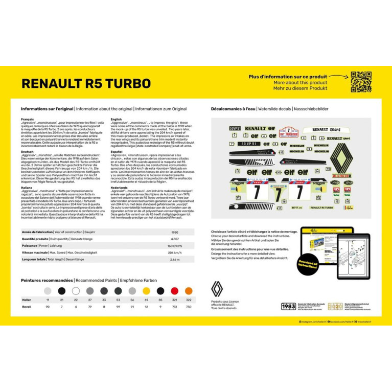 Renault 5 Turbo 1978 - HELLER 80717 - 1/24
