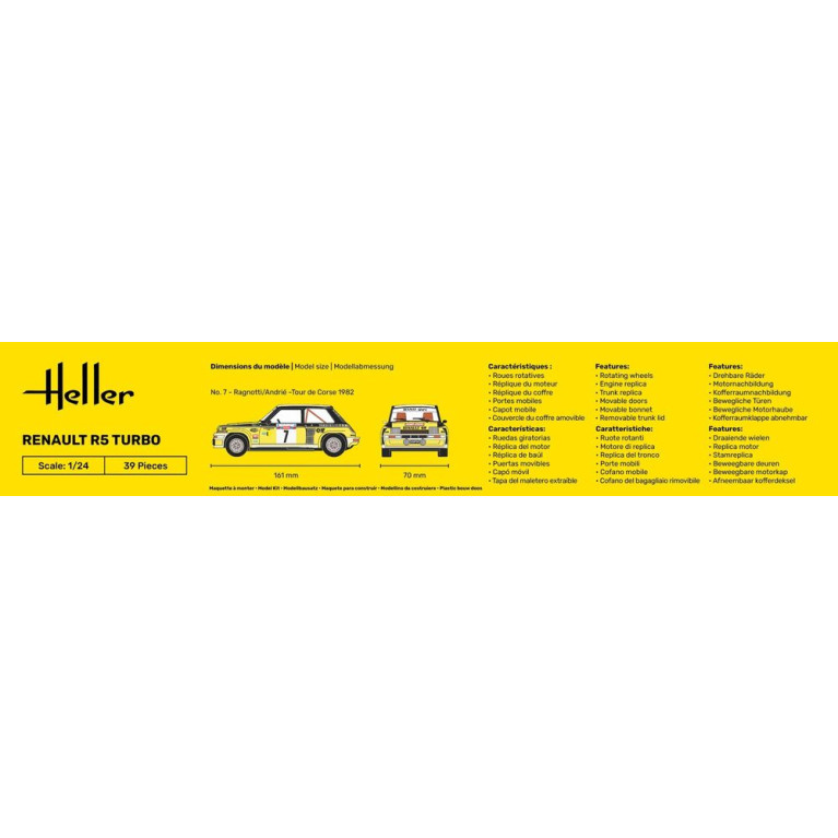 Renault 5 Turbo 1978 - HELLER 80717 - 1/24