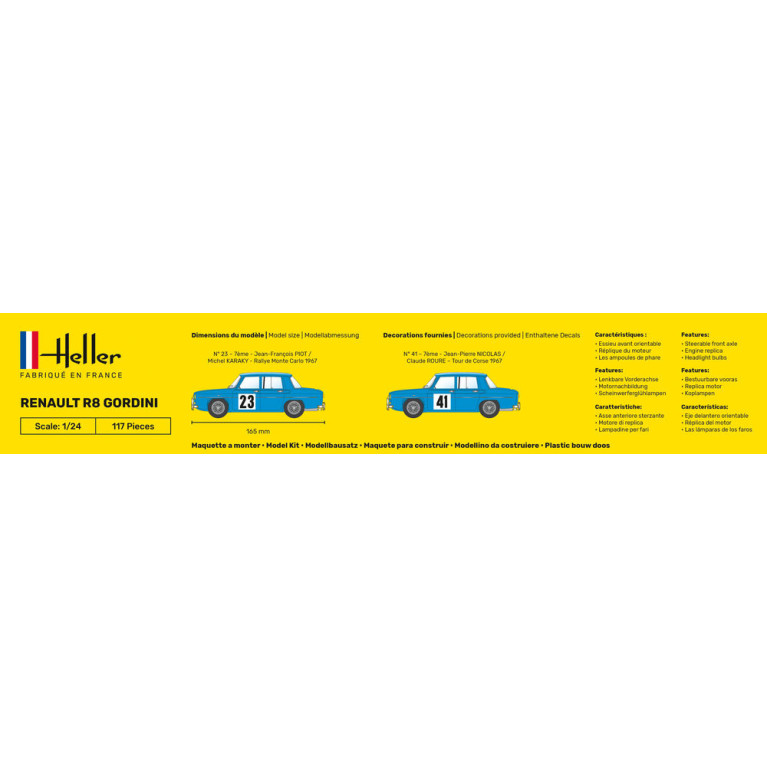 Renault 8 Gordini 1964 - HELLER 80700 - 1/24