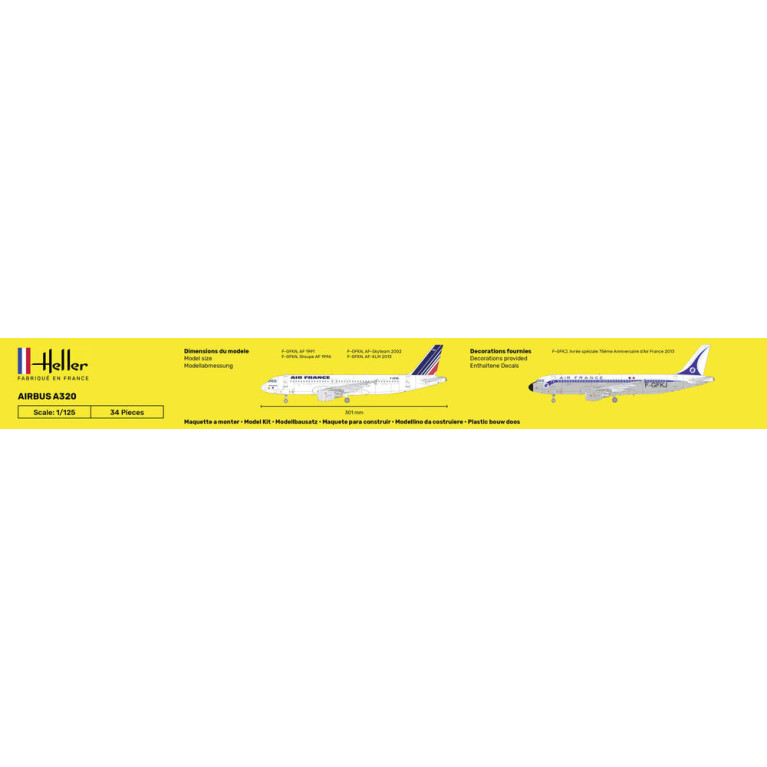 Airbus A320, Air France - HELLER 80448 - 1/125