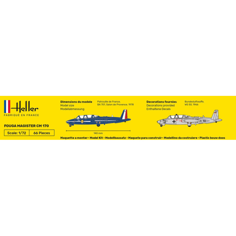 Fouga Magister CM 170 - HELLER 80220 - 1/72