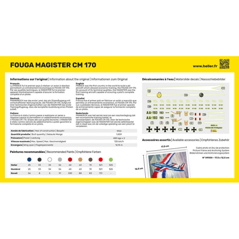 Fouga Magister CM 170 - HELLER 80220 - 1/72